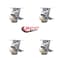 Service Caster 4 Inch Nylon Swivel Caster Set with Roller Bearings and Brakes SCC-30CS420-NYR-TLB-4 - alternate 3